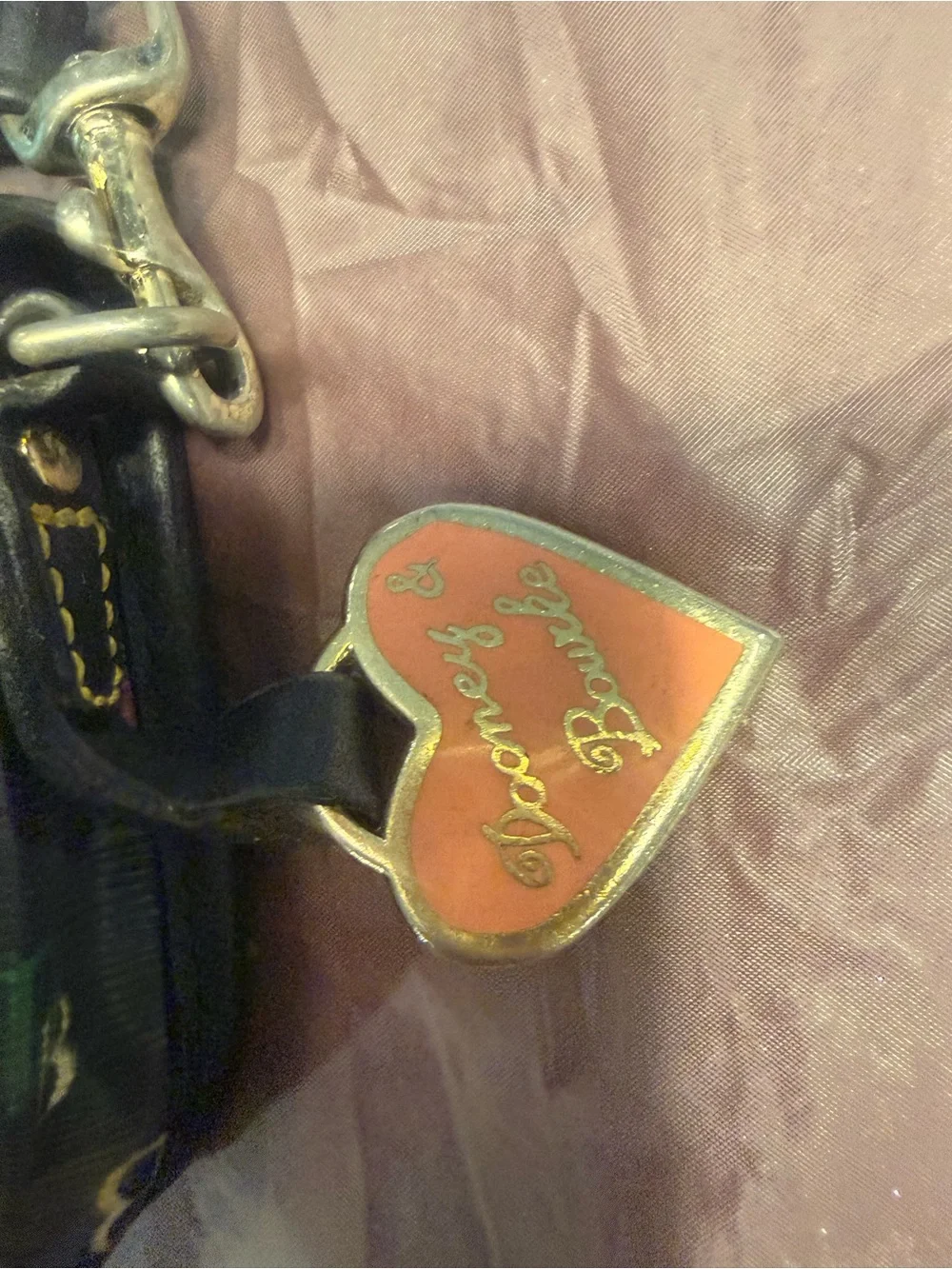 Vintage Y2K Dooney & Bourke Black Multicolor Wristlet